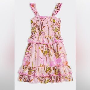 Vineyard Vines Pink and Green Smocked Dress